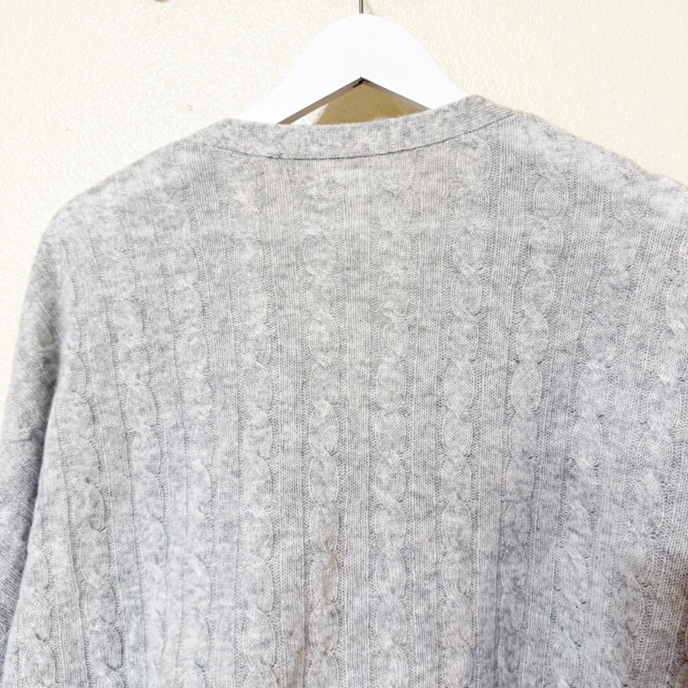 Reformation Giusta Oversized Cashmere Button Cardigan in Light Grey $298 MSRP - Picture 10 of 13